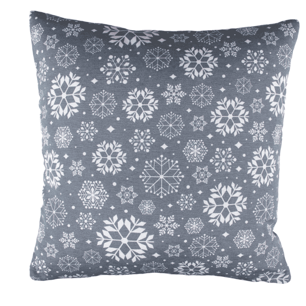 Koristetyyny Lumihiutaleet 45x45cm - harmaa