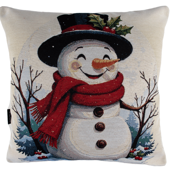 Koristetyyny Iloinen lumiukko 45x45cm
