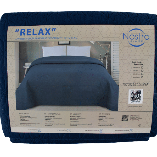 Päiväpeitto Relax 240x260cm - tummansininen