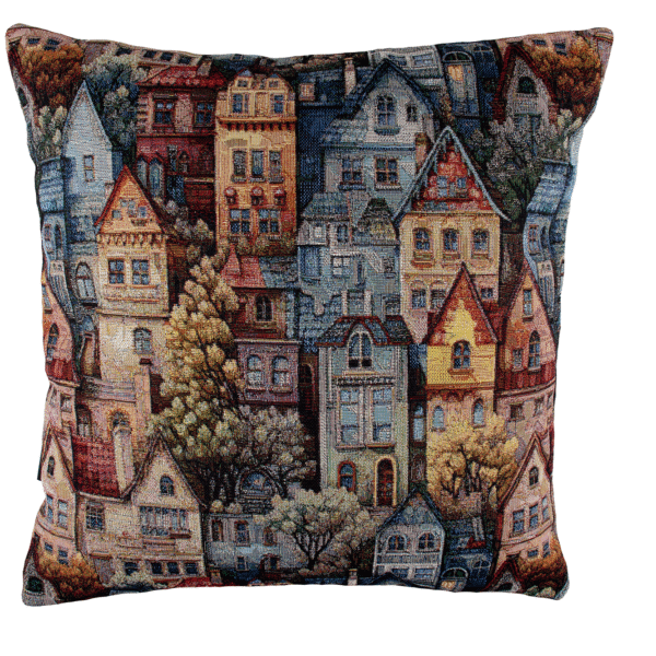 Koristetyyny Satumaiset talot 45x45cm