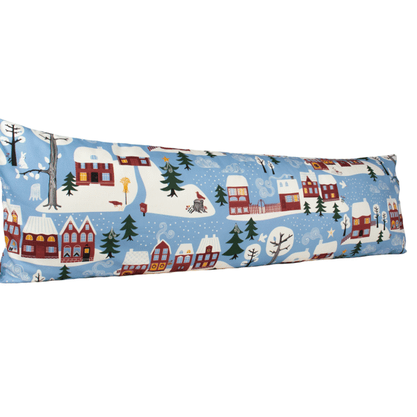 Vartalotyynynpäällinen Talviaika 45x145cm - vaaleansininen