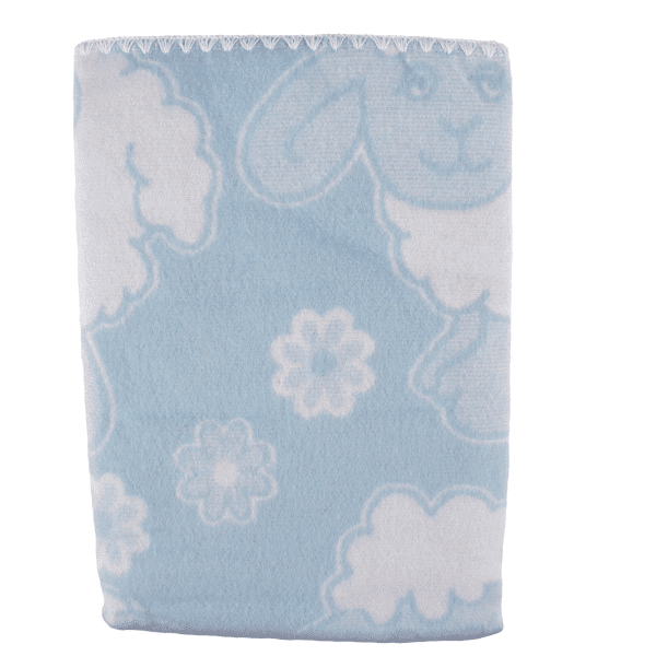 Vauvan viltti Lammas 100x118cm - vaaleansininen