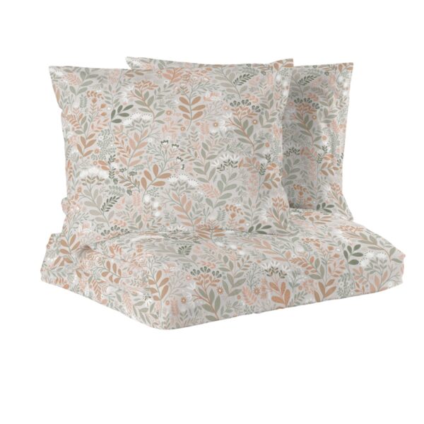 Parivuoteen pussilakanasetti Niitty 220x210cm – persikka