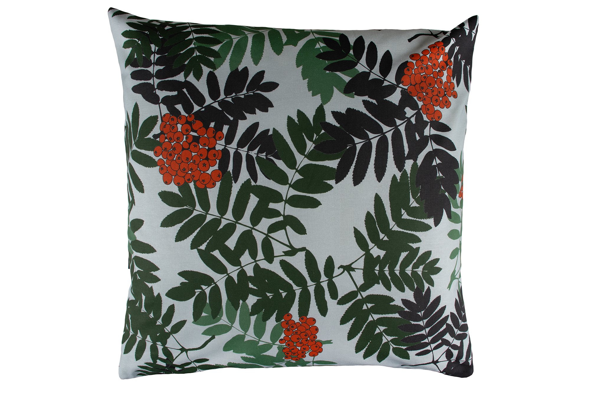 Koristetyyny Pihlajanmarja 60x60cm - vihreä