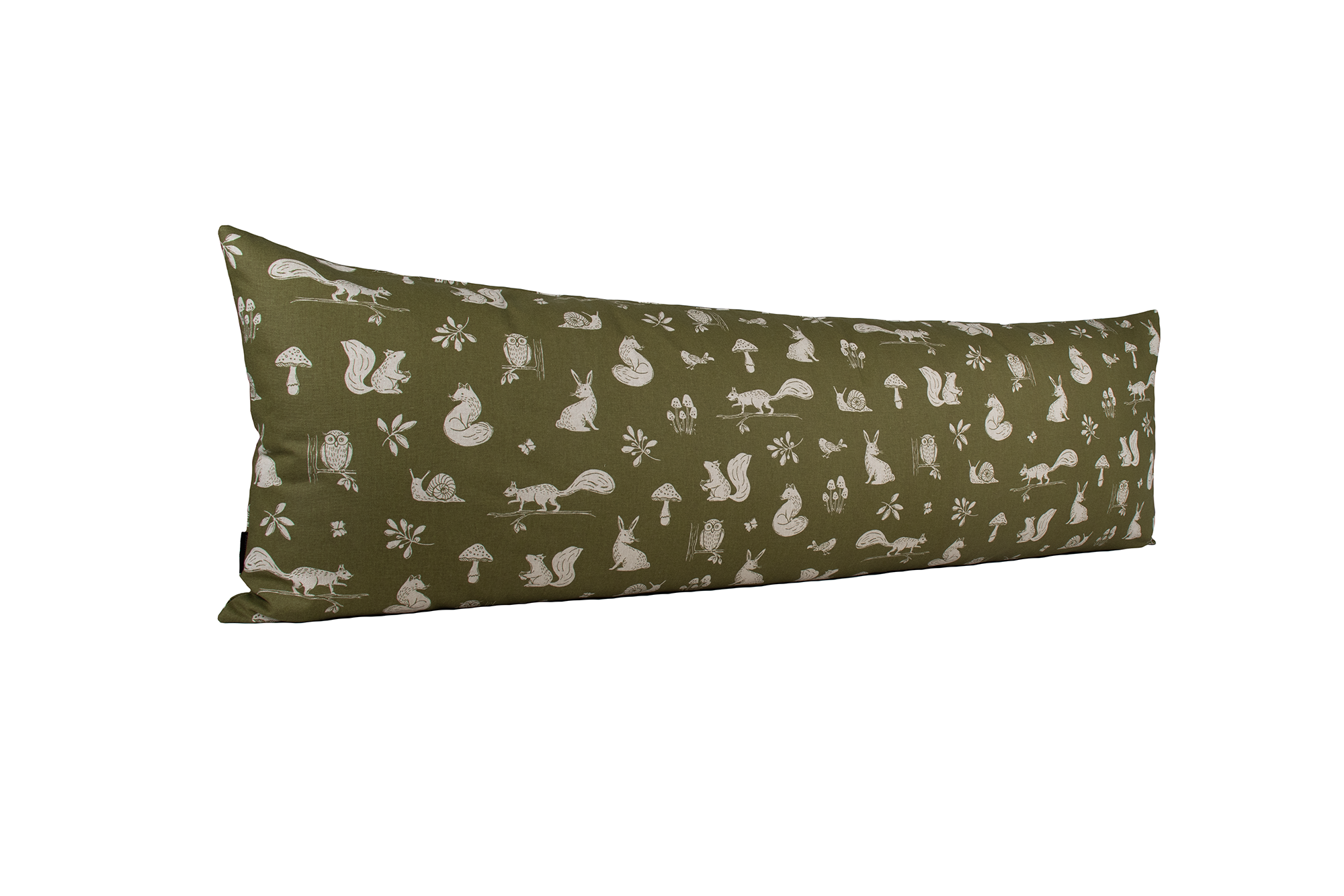 Vartalotyynynpäällinen Syksyn eläimet 45x145cm - vihreä