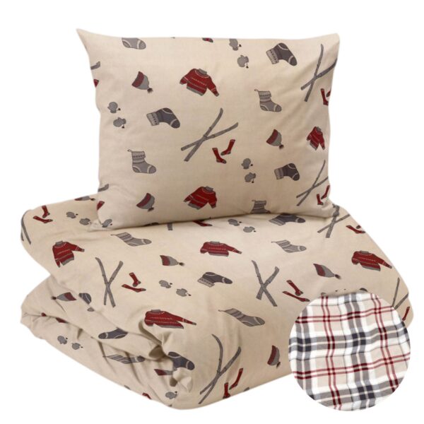 Flanelli Pussilakanasetti Sukset 150x210cm