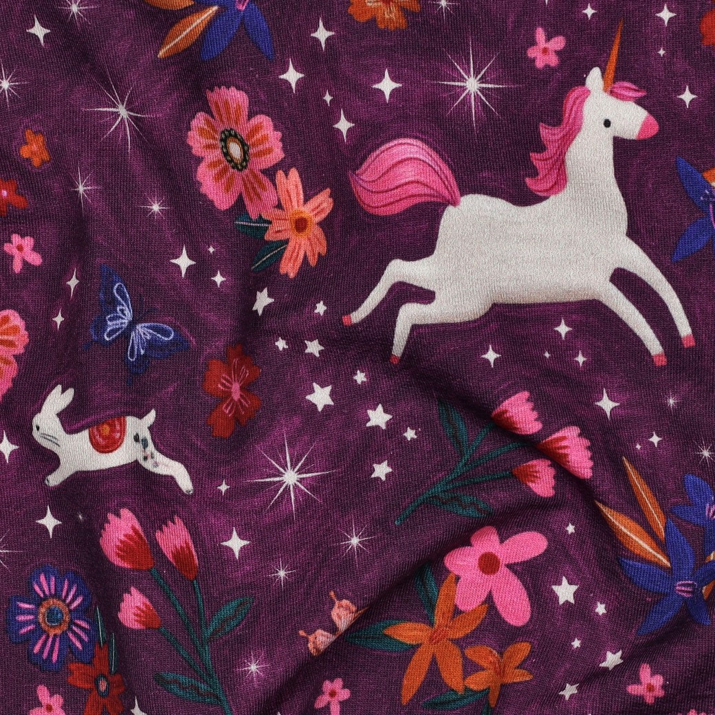 Trikookangas: Yksisarviset - violetti